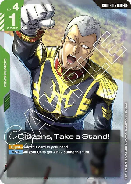 GD01-105 - Citizens, Take a Stand! - Newtype Rising - Gundam Card Game