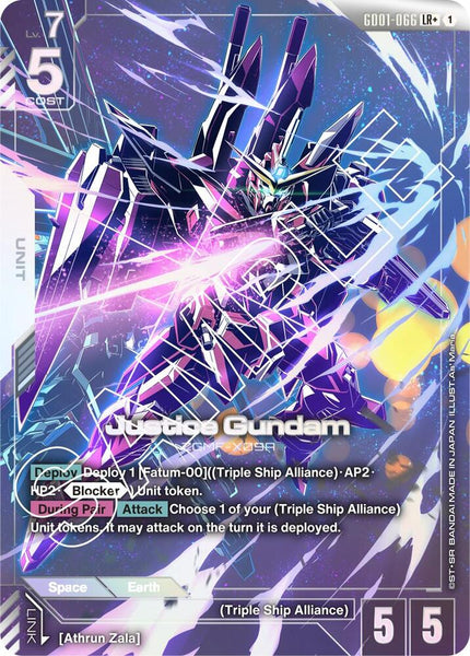 GD01-066 (LR+ / Alt Art) - Justice Gundam - Newtype Rising - Gundam Card Game