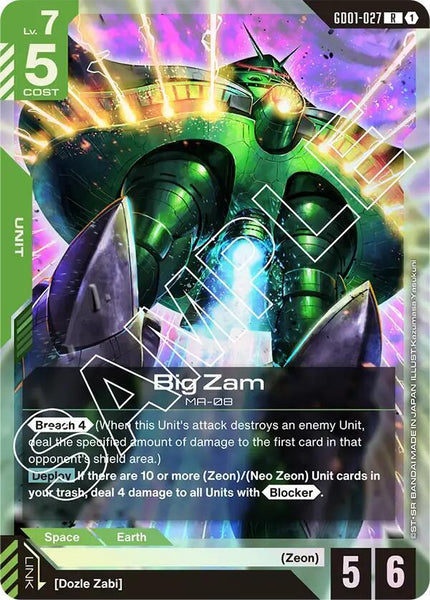 GD01-027 - Big Zam - Newtype Rising - Gundam Card Game
