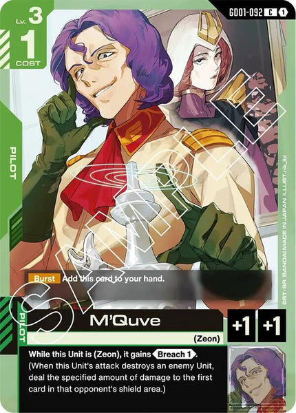 GD01-092 - M’Quve - Newtype Rising - Gundam Card Game