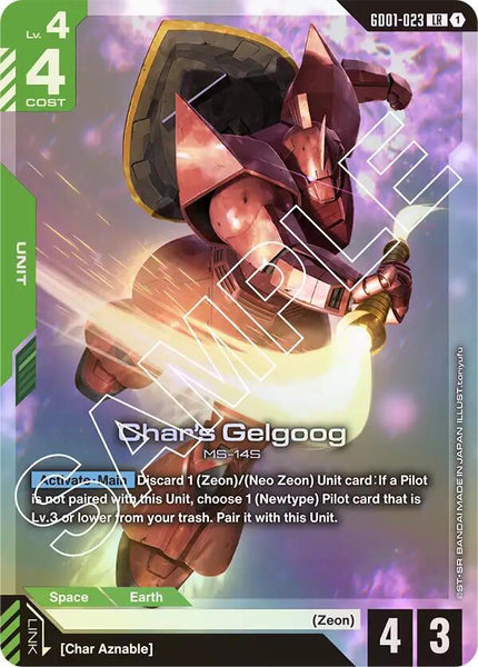 GD01-023 (LR) - Char’s Gelgoog - Newtype Rising - Gundam Card Game