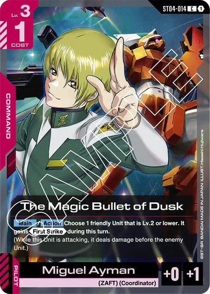 ST04-014 - The Magic Bullet of Dusk / Miguel Ayman - Seed Strike - Gundam Card Game