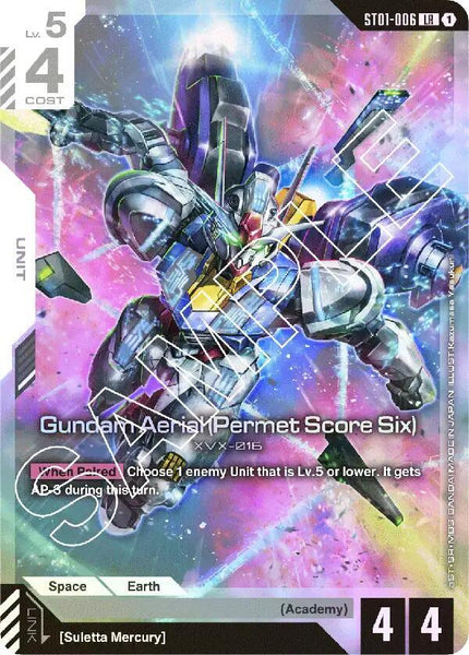 ST01-006 (LR) - Gundam Aerial (Permet Score Six) - Heroic Beginnings - Gundam Card Game