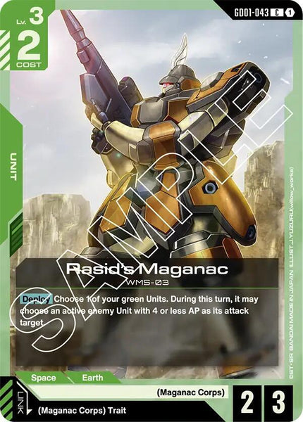 GD01-043 - Rasid’s Maganac - Newtype Rising - Gundam Card Game
