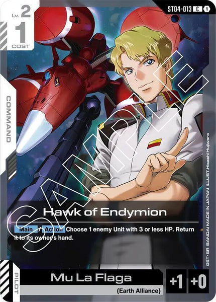 ST04-013 - Hawk of Endymion / Mu La Flaga - Seed Strike - Gundam Card Game