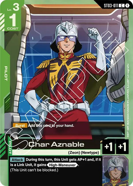 ST03-011 - Char Aznable - Zeon’s Rush - Gundam Card Game
