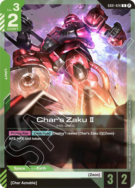 GD01-026 - Char’s Zaku II - Newtype Rising - Gundam Card Game