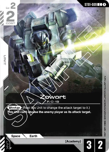 ST01-009 - Zowort - Heroic Beginnings - Gundam Card Game