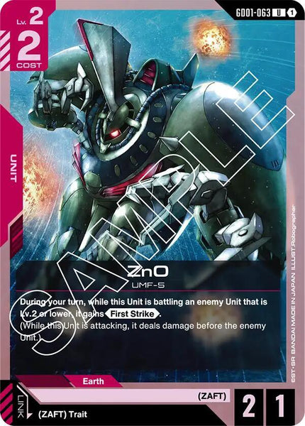 GD01-063 - ZnO - Newtype Rising - Gundam Card Game