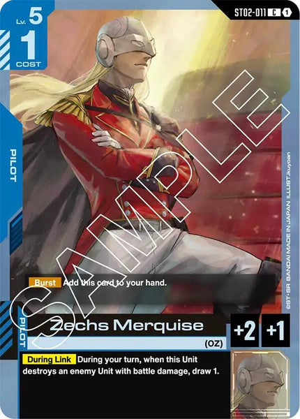 ST02-011 - Zechs Merquise - Wings of Advance - Gundam Card Game