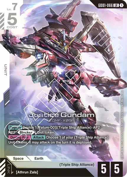 GD01-066 (LR) - Justice Gundam - Newtype Rising - Gundam Card Game